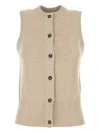 Camilla And Marc Sand Stretch Tencel Blend Macie Vest In Neutral