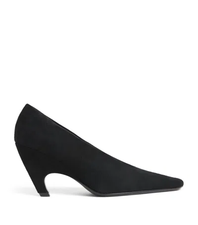 Camilla And Marc Suede Wave Pumps 85 In Black