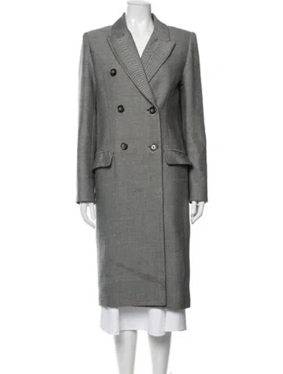 Pre-owned Camilla And Marc Tweed Pattern Coat In Grey