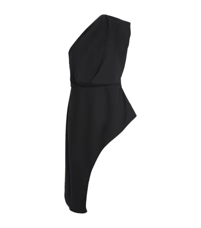 Camilla And Marc Virgin Wool One-shoulder Ciran Top In Black