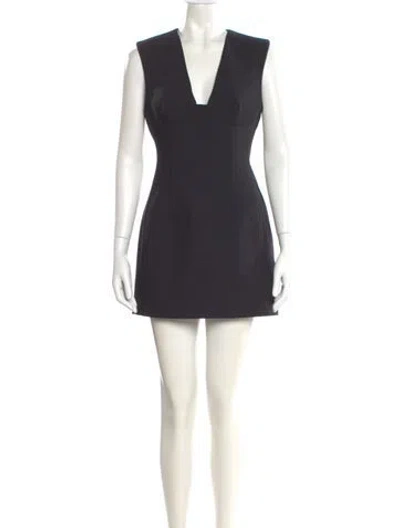 Pre-owned Camilla And Marc V-neck Mini Dress In Black