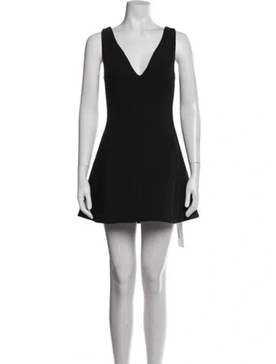 Pre-owned Camilla And Marc V-neck Mini Dress In Black
