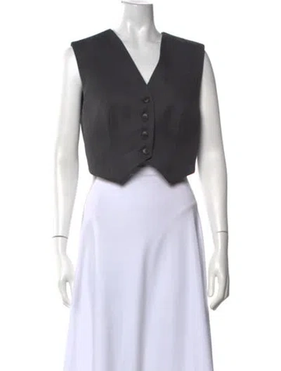 Pre-owned Camilla And Marc V-neck Sleeveless Top In Grey