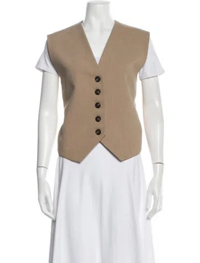 Pre-owned Camilla And Marc V-neck Sleeveless Top In Neutrals