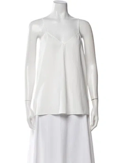 Pre-owned Camilla And Marc V-neck Sleeveless Top In White