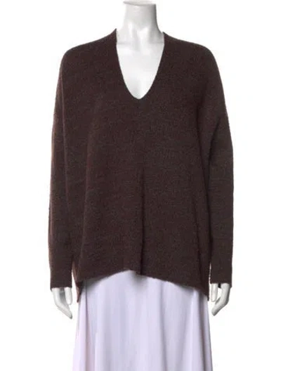 Pre-owned Camilla And Marc V-neck Sweater In Brown