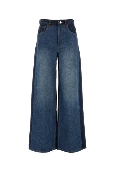 Camilla And Marc Two-tone Denim Palma Wide-leg Jeans In Blue