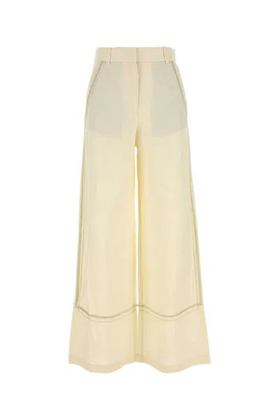Camilla And Marc Cream Linen Blend Fortuna Wide-leg Pant In Yellow