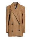 Camilla And Marc Woman Blazer Tan Size 4 Cotton, Polyamide In Brown