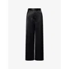 Camilla And Marc Womens Black Aviana Straight-leg Woven Trousers In Black