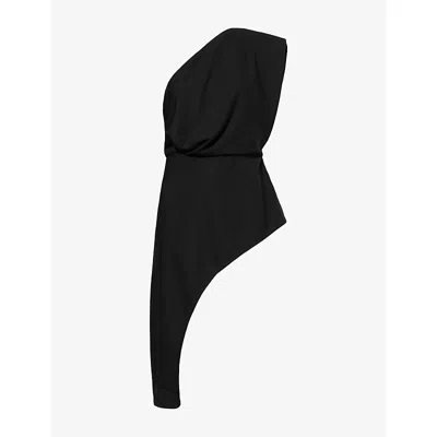 Camilla And Marc Womens Ciran Asymmetric Wool Top Black