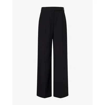 Camilla And Marc Womens Bostan Tailored Straight-leg Woven Trousers Black In Multi