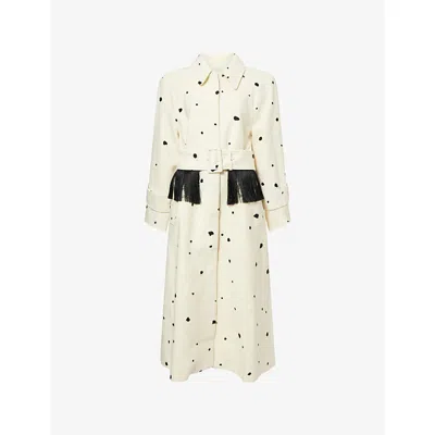 Camilla And Marc Womens  Ponza Belted Woven Coat In White