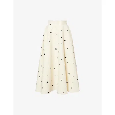 Camilla And Marc Womens  Ponza Textured-pattern Woven Midi Skirt In Multi