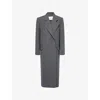 Camilla And Marc Womens Dark Charcoal Seidler Tailored Wool-blend Coat In Gray