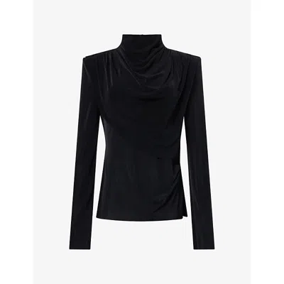Camilla And Marc Womens Katerina Long-sleeve Stretch-knit Top Black
