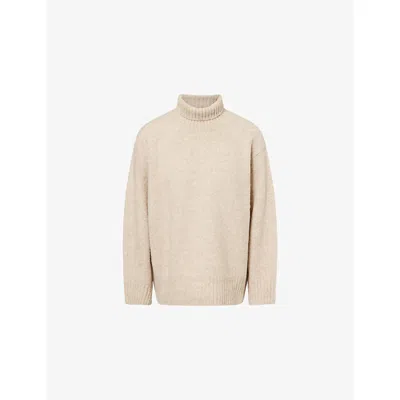 Camilla And Marc Womens Leonie Turtleneck Wool-blend Jumper Oatmeal Marle