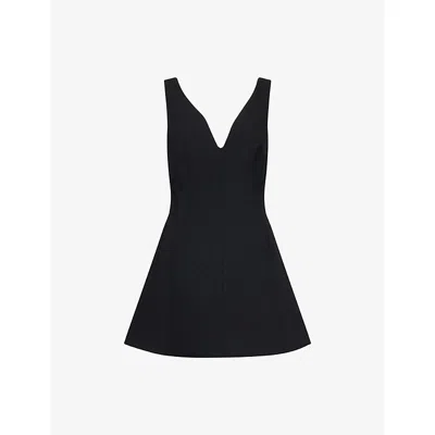 Camilla And Marc Womens Black Mackinley V-neck Stretch-woven Mini Dress