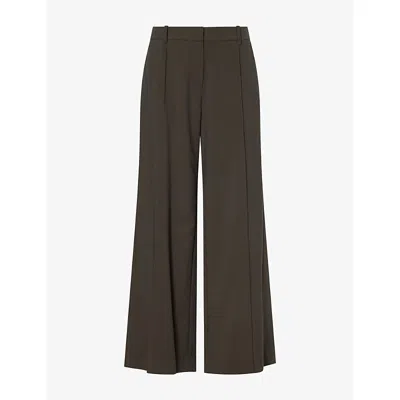 Camilla And Marc Womens Una Straight-leg Woven Trousers Dark Emerald