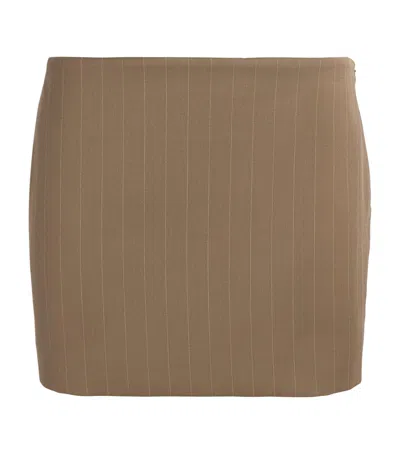 Camilla And Marc Wool-blend Stripe Maxim Skirt In Brown