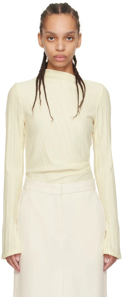 Camilla And Marc Yellow Alto Long Sleeve T-shirt In Mcrm Cream