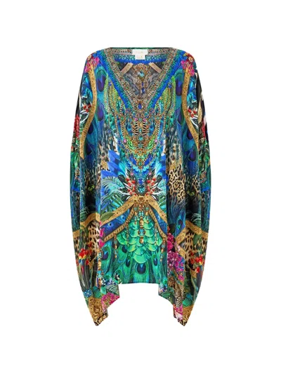 Camilla Animal Alchemy Kaftan In Blue