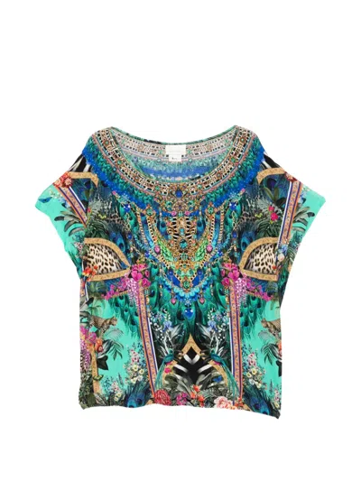 Camilla Animal Alchemy Loose-fit T-shirt In Green