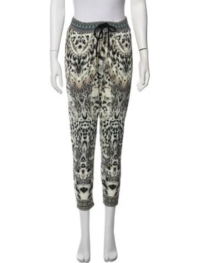 Pre-owned Camilla Animal Print Crystal Embellishments Sweatpants In Multicolor