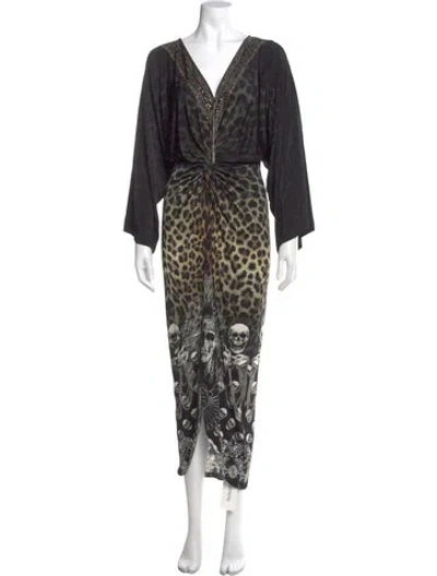 Pre-owned Camilla Animal Print Long Dress W/ Tags In Multi