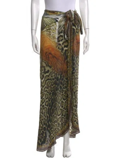 Pre-owned Camilla Animal Print Long Skirt In Neutral