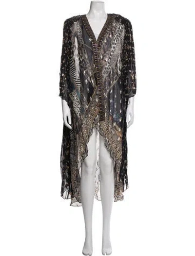 Pre-owned Camilla Animal Print Robe W/ Tags In Multicolor