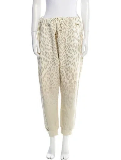 Pre-owned Camilla Animal Print Skinny Leg Pants In Neutral