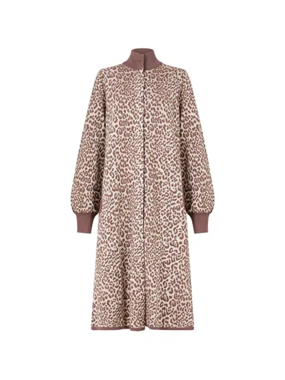 Camilla Animalia A-line Knit Dress In Neutral