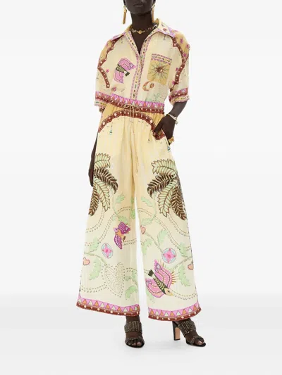 Camilla Aswan Abstract Trousers In Neutral