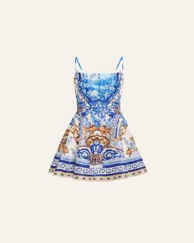 CAMILLA AZUL ADVENTURES CORSET MINI DRESS