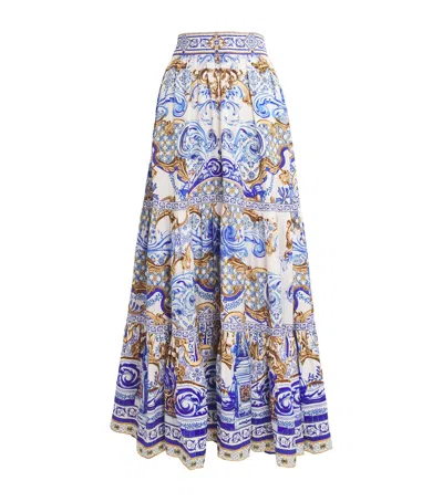 Camilla Azul Adventures Maxi Skirt In Blue