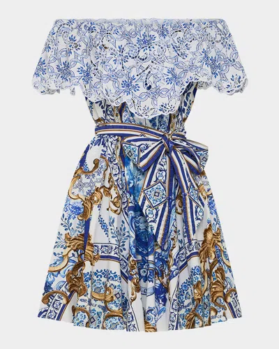 Camilla Azul Adventures Shoulder Frill Short Dress