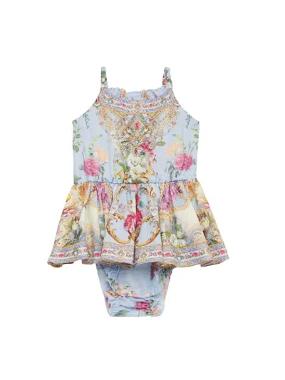 Camilla Baby Girl's & Little Girl's Printed Peplum One-piece Swimsuit In Blue