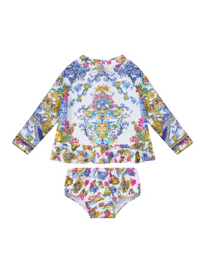 Camilla Baby Girl's Baroque Rashguard Set In Multi
