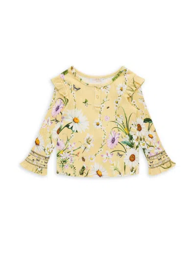 Camilla Baby Girl's Daisy Chains Henley Top In Multi