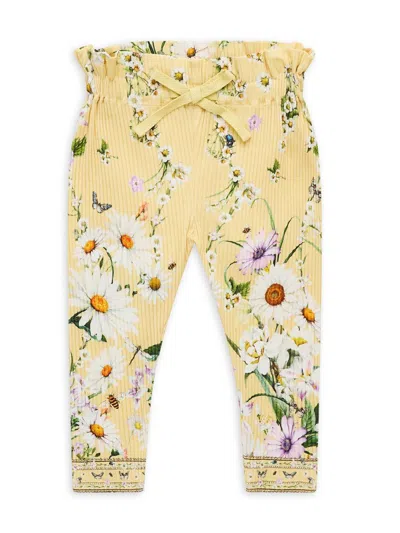 Camilla Baby Girl's Daisy Chains Ruffled Ribbed Leggings In Multi