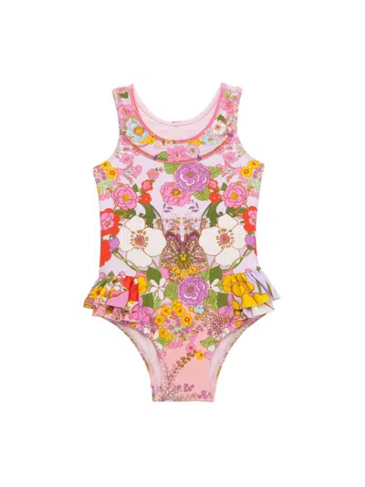 Camilla Baby Girl's Floral One-piece Swimsuit In Pink Multi