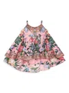 CAMILLA BABY GIRL'S FLORAL PRINT HIGH-LOW DRESS