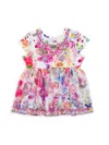 CAMILLA BABY GIRL'S PRINTED JERSEY TULLE DRESS