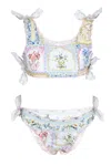 Camilla Babylocked Bikini Set With Tie Side In Blue