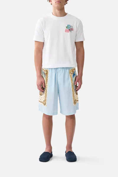Camilla Baggy Long Walk Short With Elastic Waist House Of Horoscopes In Blue