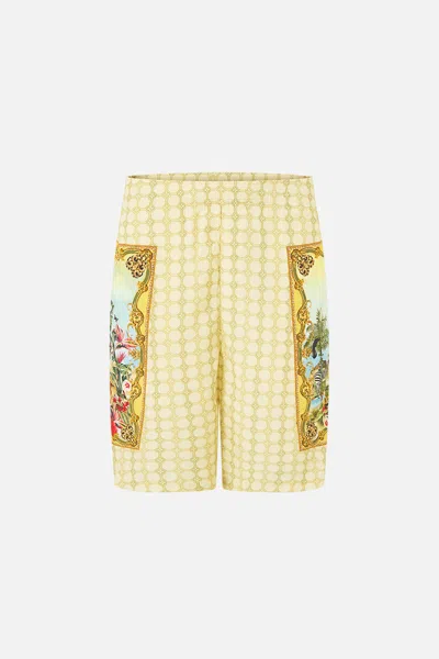 Camilla Baggy Long Walk Short With Elastic Waist Wanderlust Empire In Multi