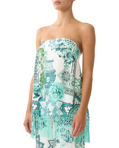 Camilla Balearic Bebe Silk Straight Scarf Top In Multi