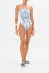 Camilla Bandeau One Piece With Halter Tie Under Scarab Skies