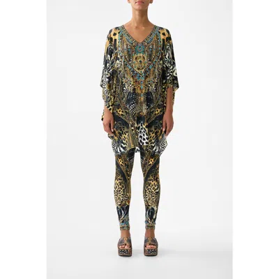 Camilla Bat Sleeve Dress In Multi